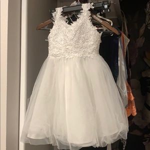 White flower girl or special occasion dress